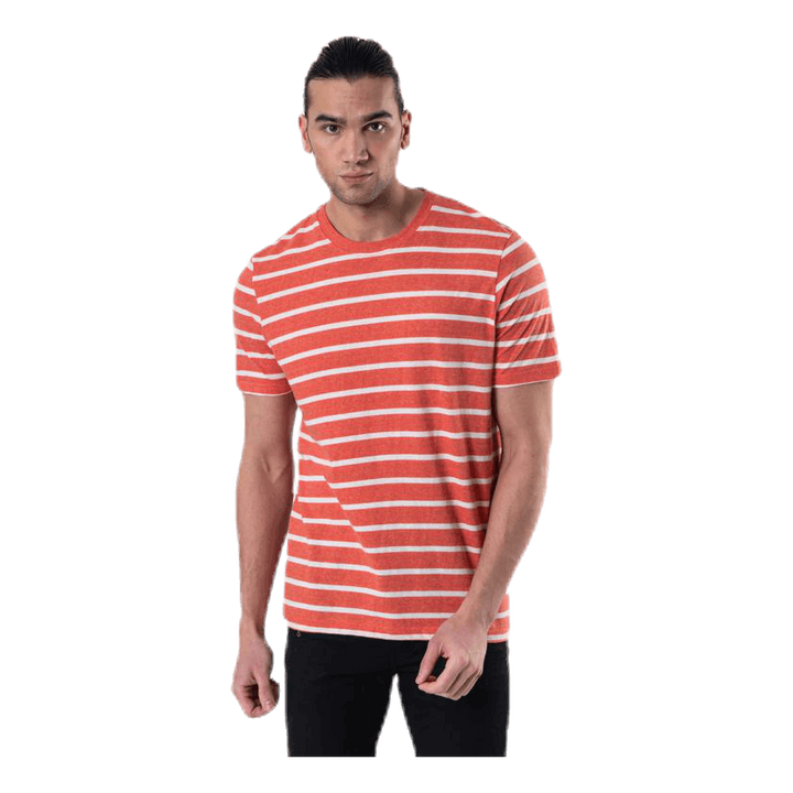 Striped Tee Ss Crew Neck Red