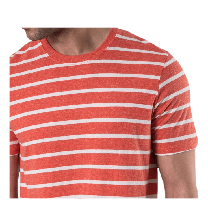 Striped Tee Ss Crew Neck Red