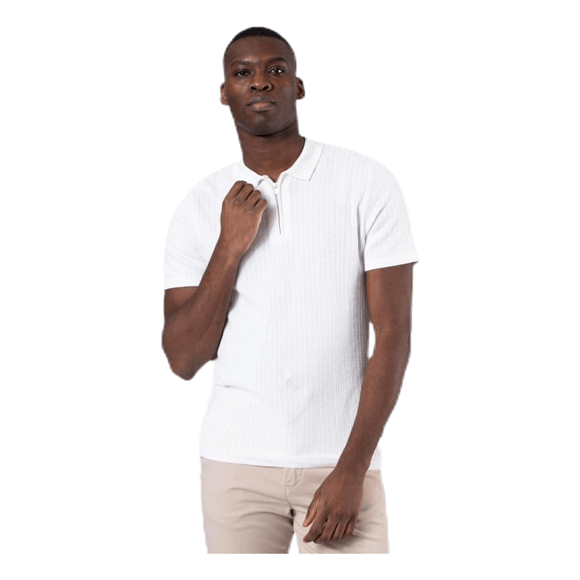 Jack Jones Bristol Knit Ss Polo White Sportamore