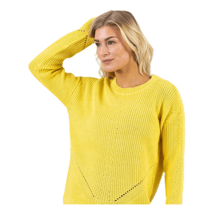 Karie Ls O-Neck Knit Yellow