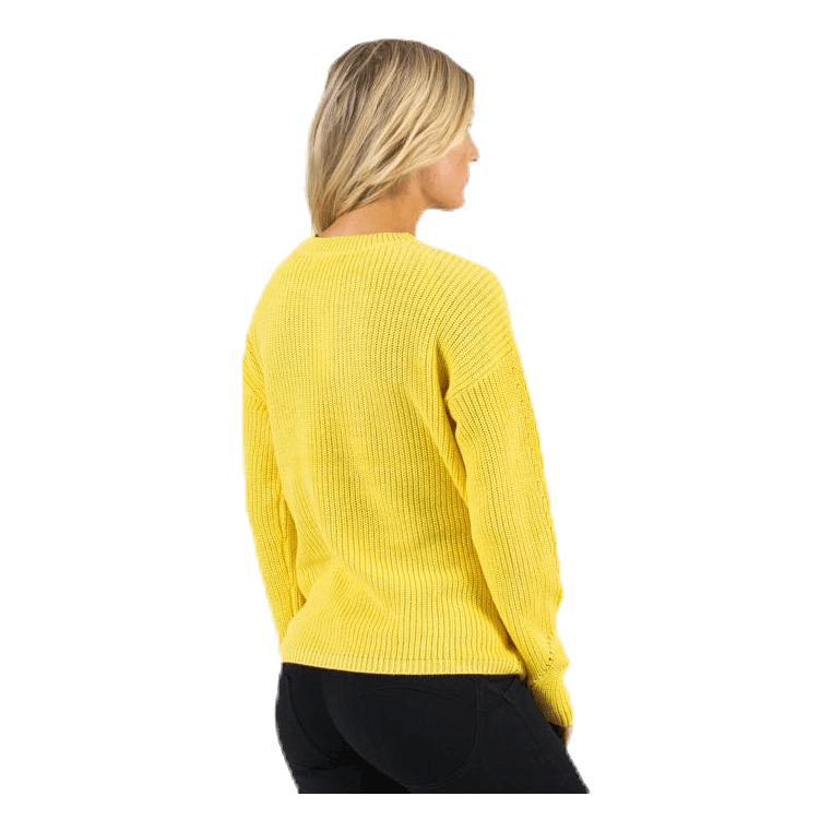 Karie Ls O-Neck Knit Yellow