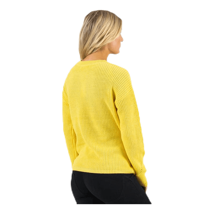 Karie Ls O-Neck Knit Yellow