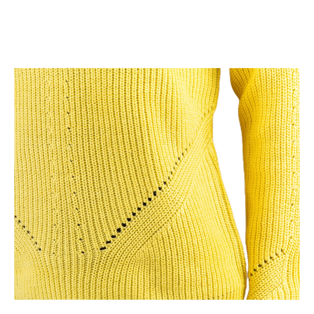 Karie Ls O-Neck Knit Yellow