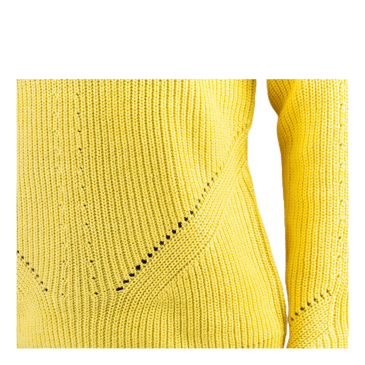 Karie Ls O-Neck Knit Yellow