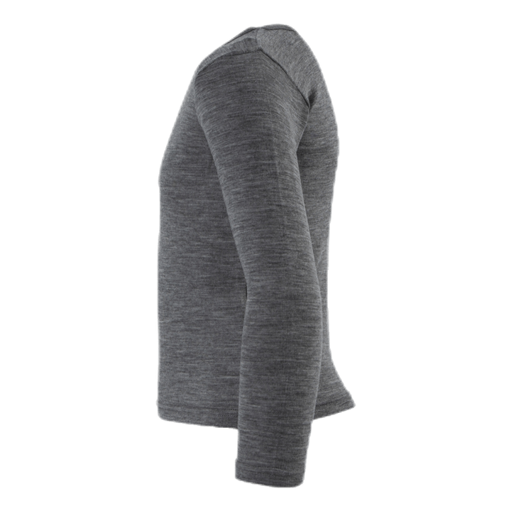 Wang Wool Plain Ls Top Grey