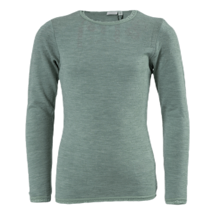 Wang Wool Needle Ls Top Green