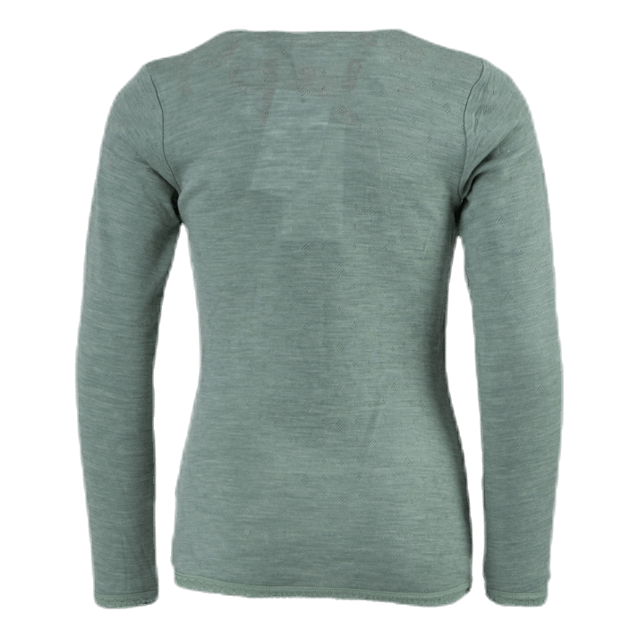 Wang Wool Needle Ls Top Green