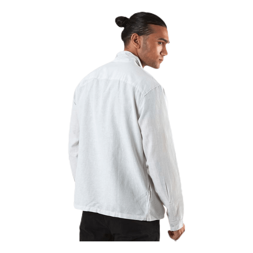 Life Linen Shirt Ls One Pocket White