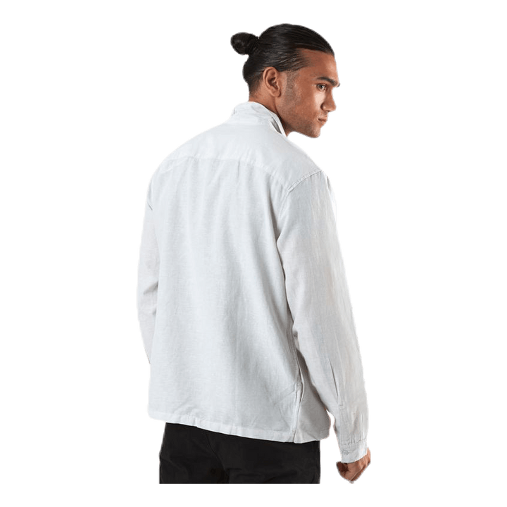 Life Linen Shirt Ls One Pocket White