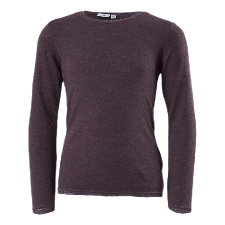 Wang Wool Needle Ls Top Grey