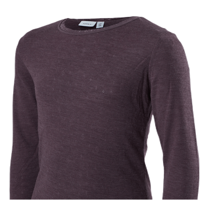 Wang Wool Needle Ls Top Grey