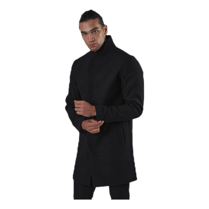 Collum Wool Coat Black