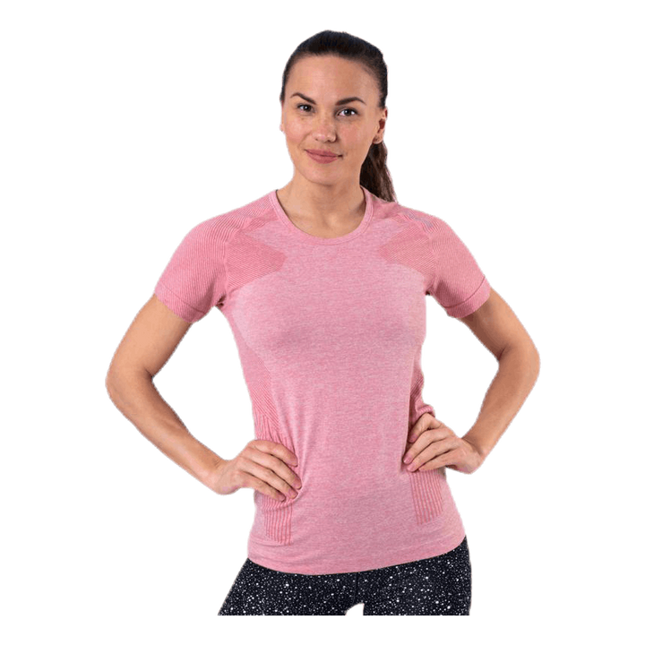 Vanilla Melange Seamless S/S Tee Pink