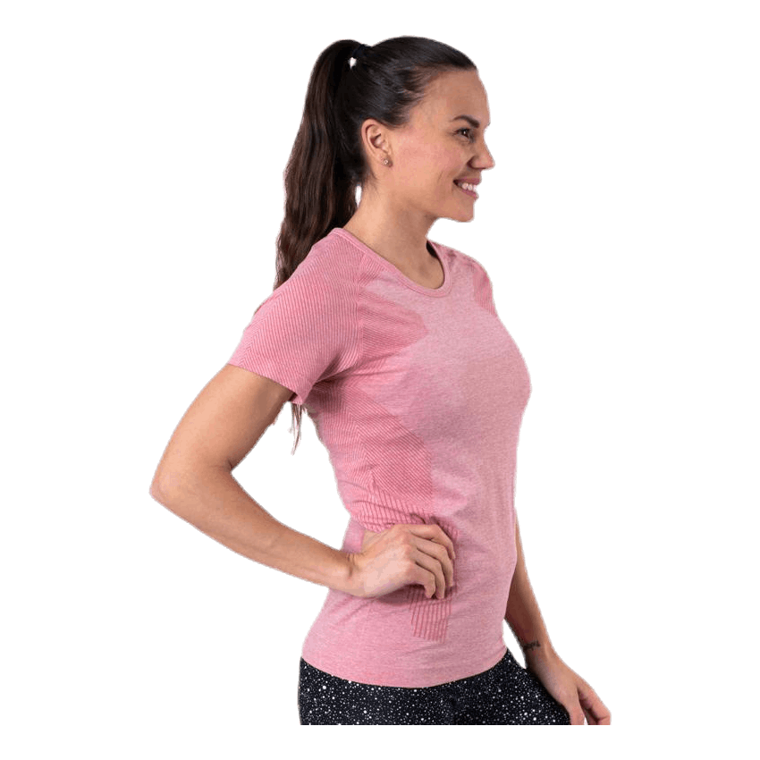 Vanilla Melange Seamless S/S Tee Pink