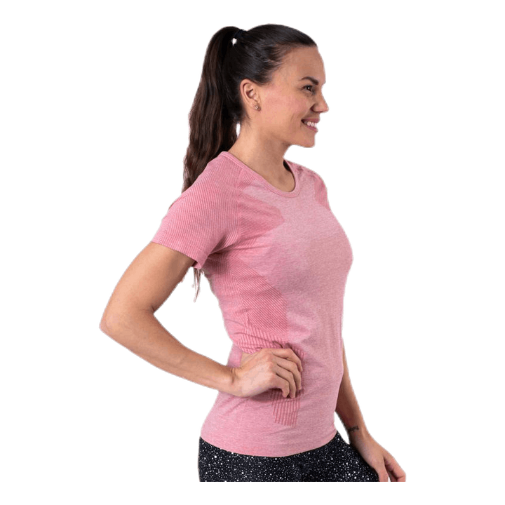 Vanilla Melange Seamless S/S Tee Pink