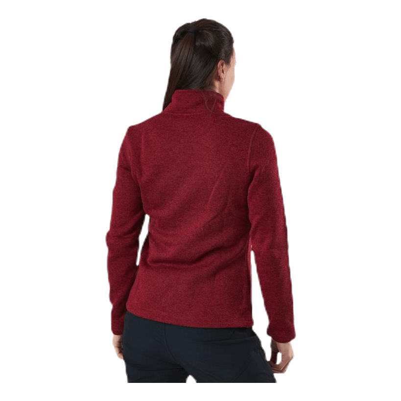 Paulina Melange Fleece Jacket Red