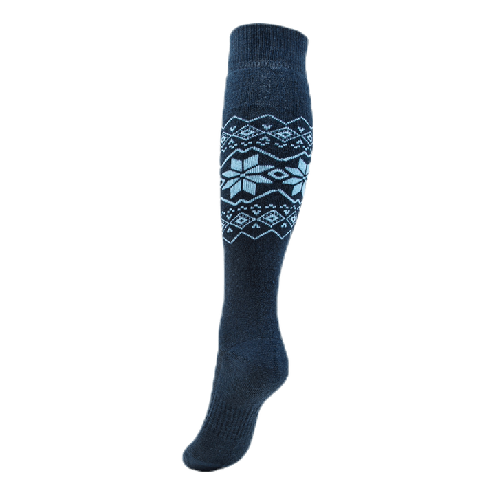 Ossar Wool Jacquard Sock Blue