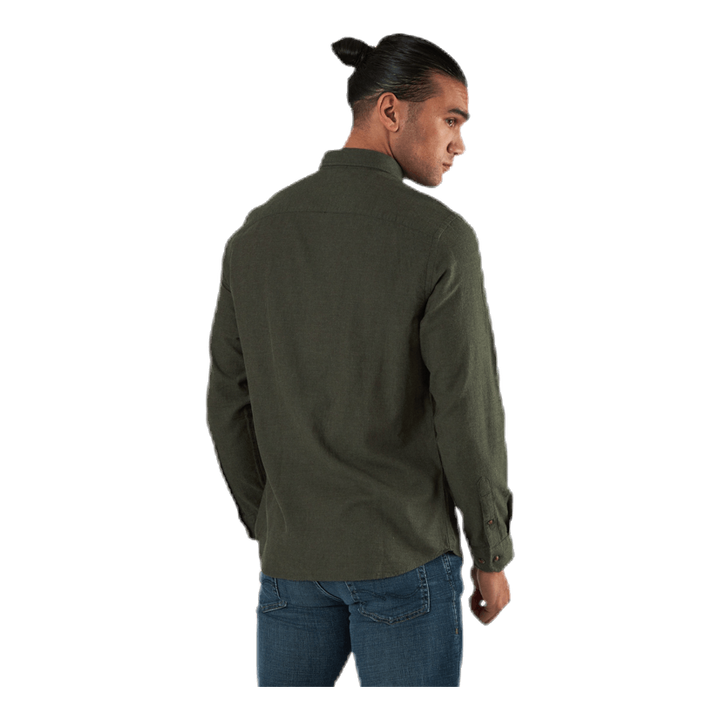 Classic Melange Shirt L/S Green