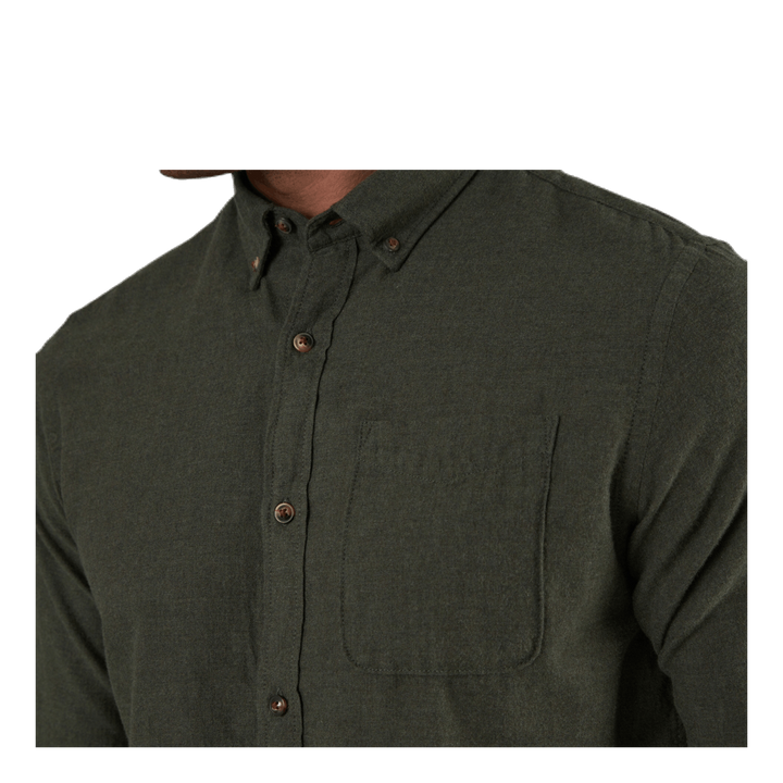 Classic Melange Shirt L/S Green