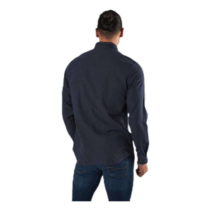 Classic Melange Shirt L/S Blue