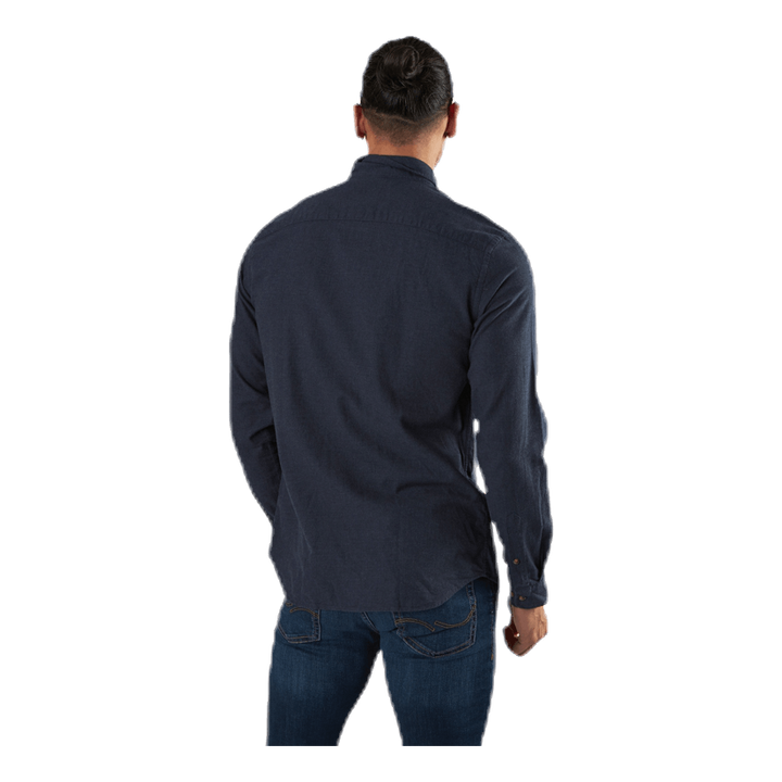 Classic Melange Shirt L/S Blue