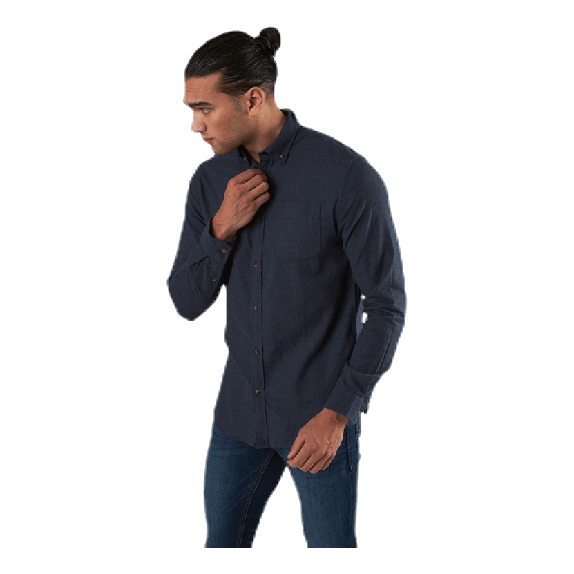 Classic Melange Shirt L/S Blue