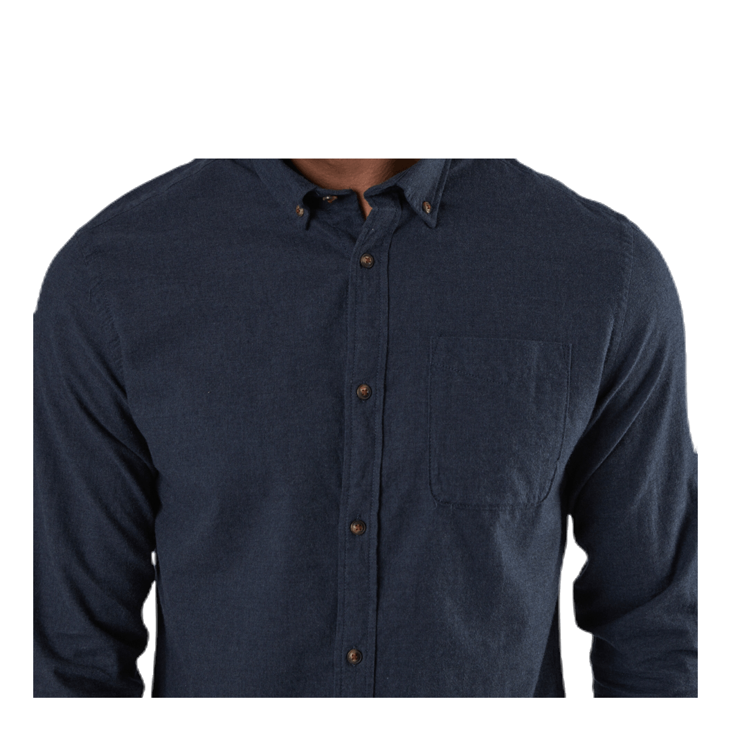 Classic Melange Shirt L/S Blue