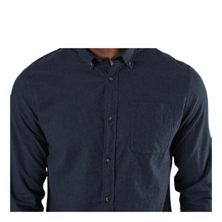 Classic Melange Shirt L/S Blue