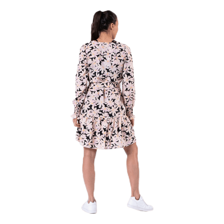 Lila L/S Short Dress Wvn Black