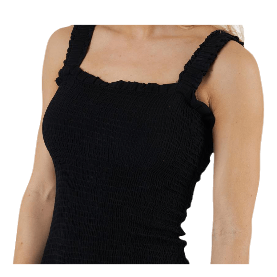 Ayrin Smock Strap Dress Black