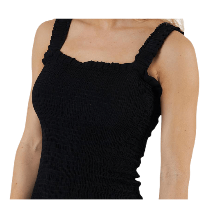 Ayrin Smock Strap Dress Black