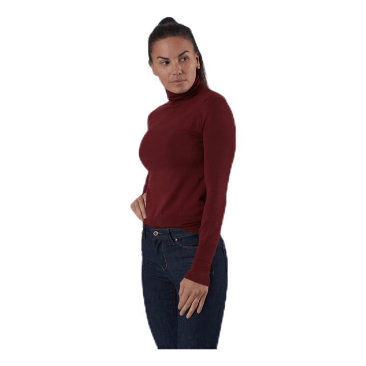 Venice L/S Rollneck Pullover Knt Red