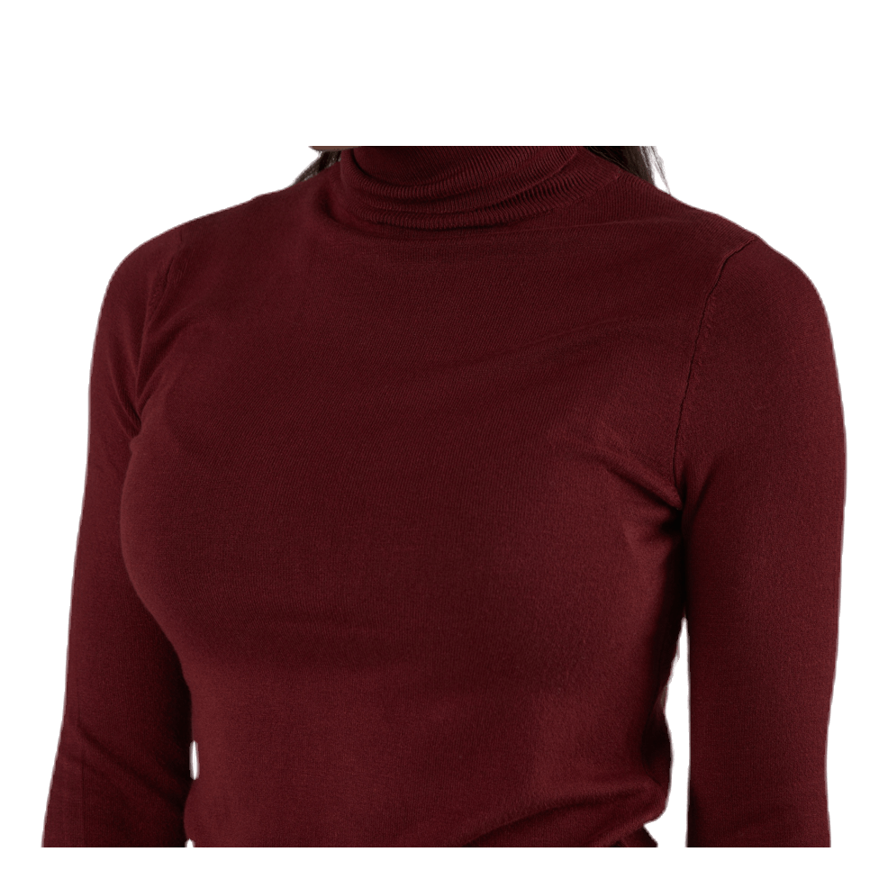 Venice L/S Rollneck Pullover Knt Red