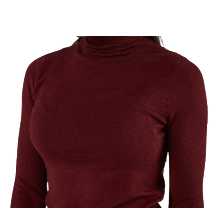 Venice L/S Rollneck Pullover Knt Red