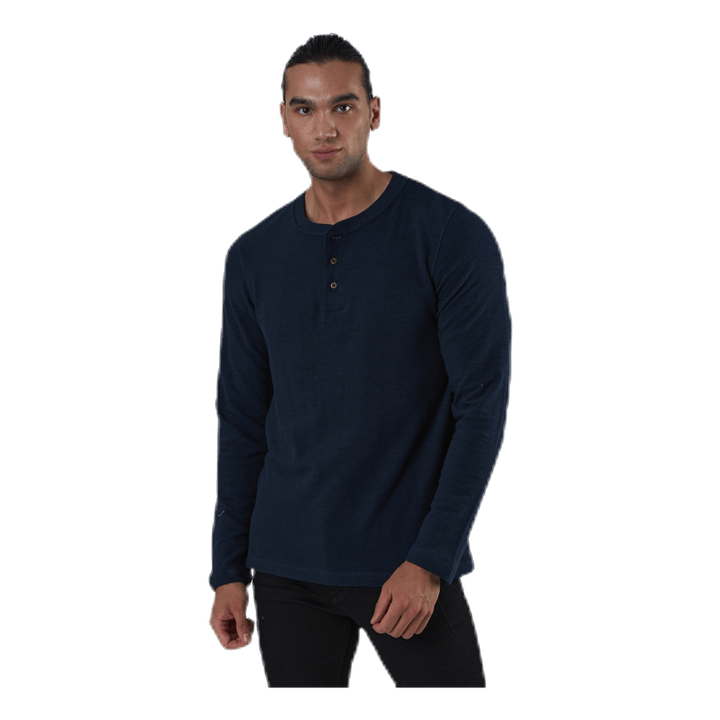 Ray Tee Ls Henley Blue