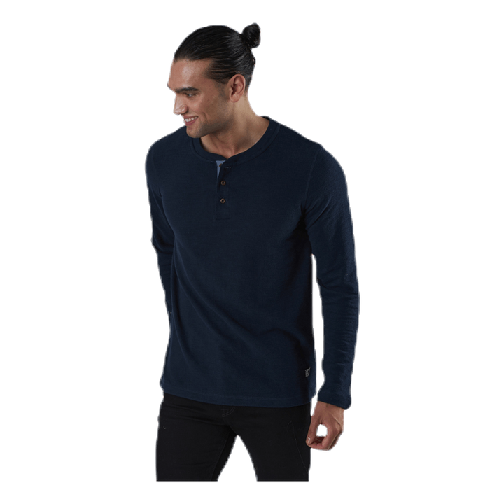 Ray Tee Ls Henley Blue