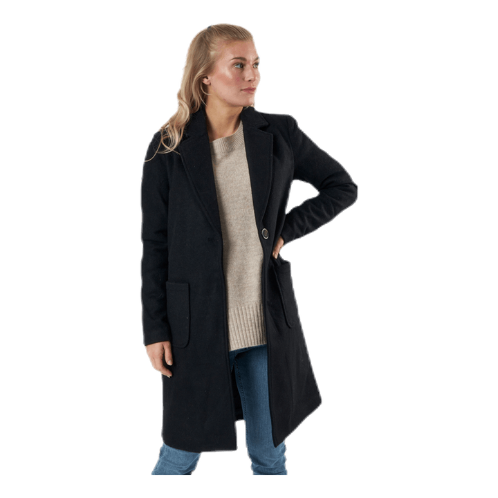 Olivia-Astrid Wool Coat  Otw Black