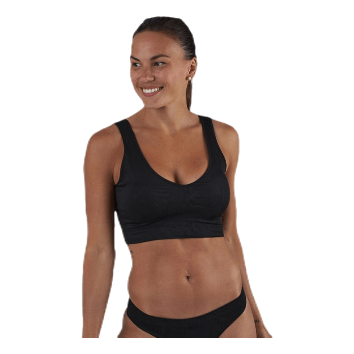 Symmi Rib Bra Top 2-Pack Black