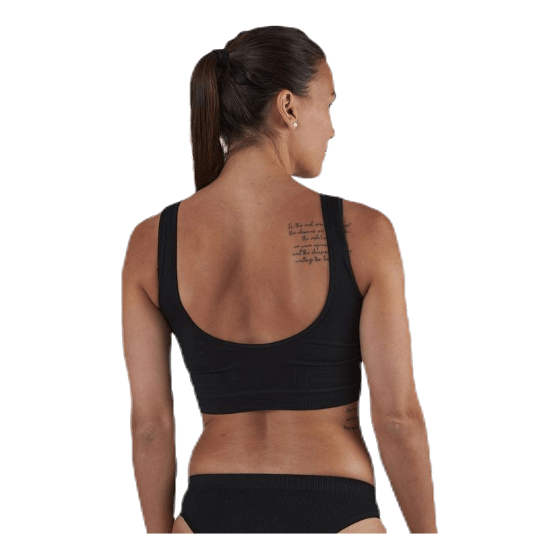 Symmi Rib Bra Top 2-Pack Black