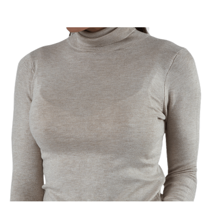 Venice L/S Rollneck Pullover Knt Grey