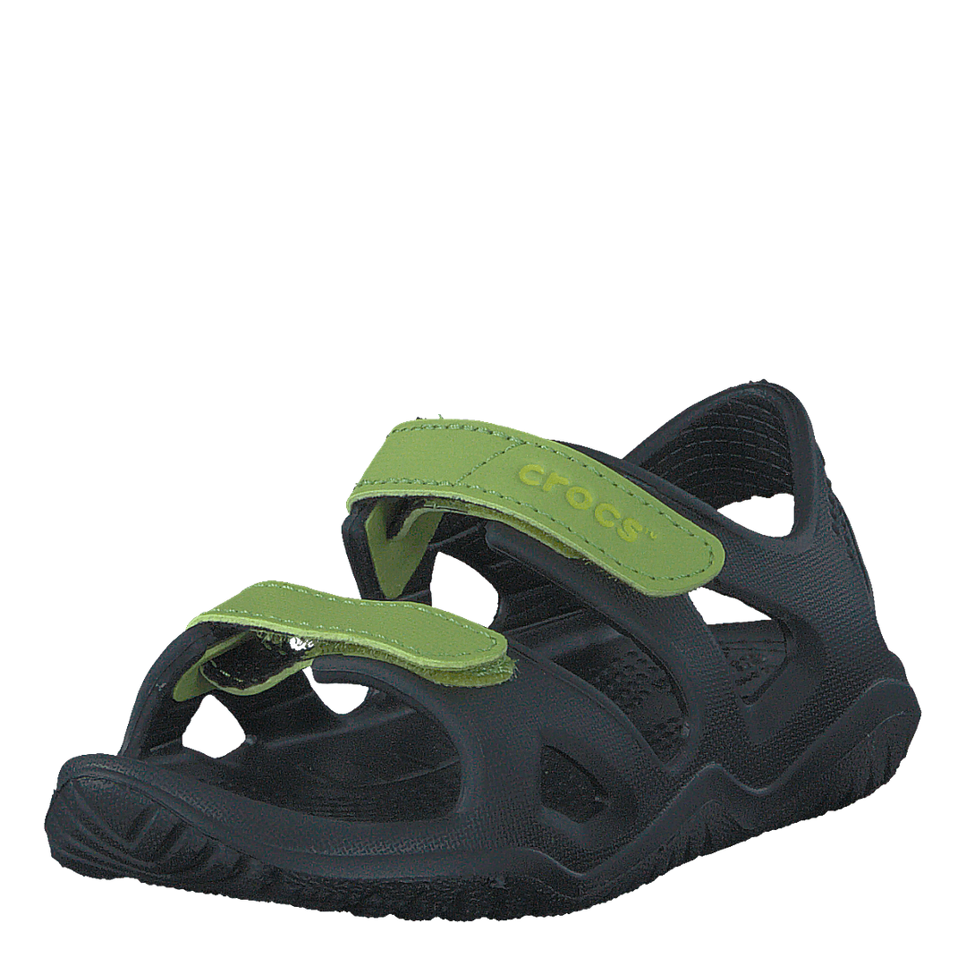 Swiftwater River Sandal Kids Black / Volt Green