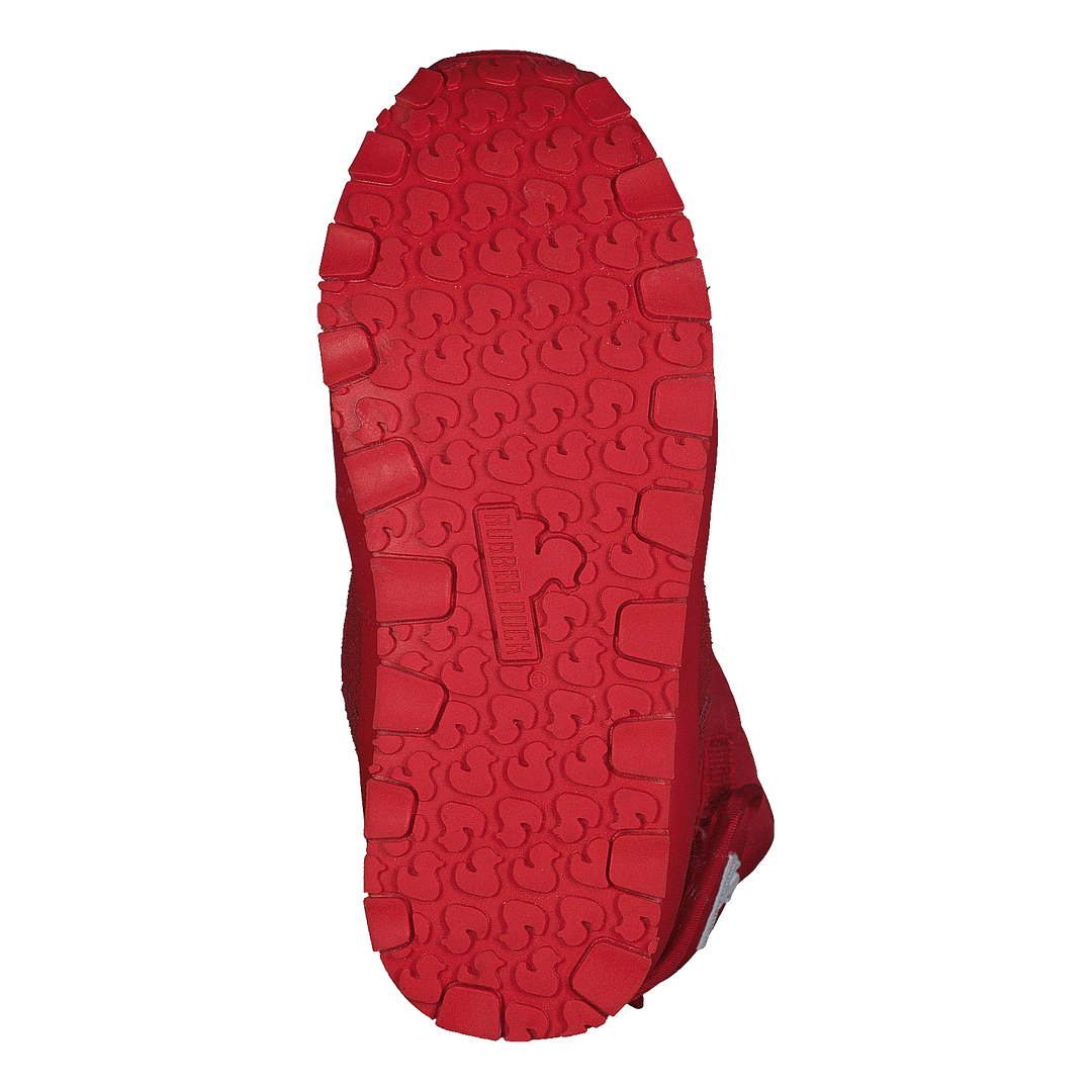 Rd Nylon Suede Solid Kids Red