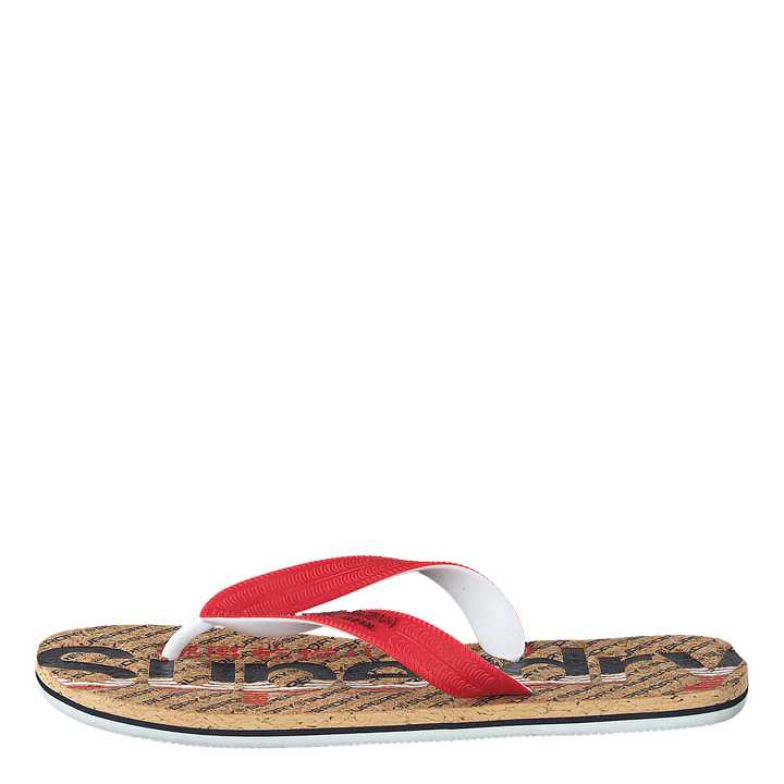 Cork Colour Pop Flip Flop Navy/true Red/cork