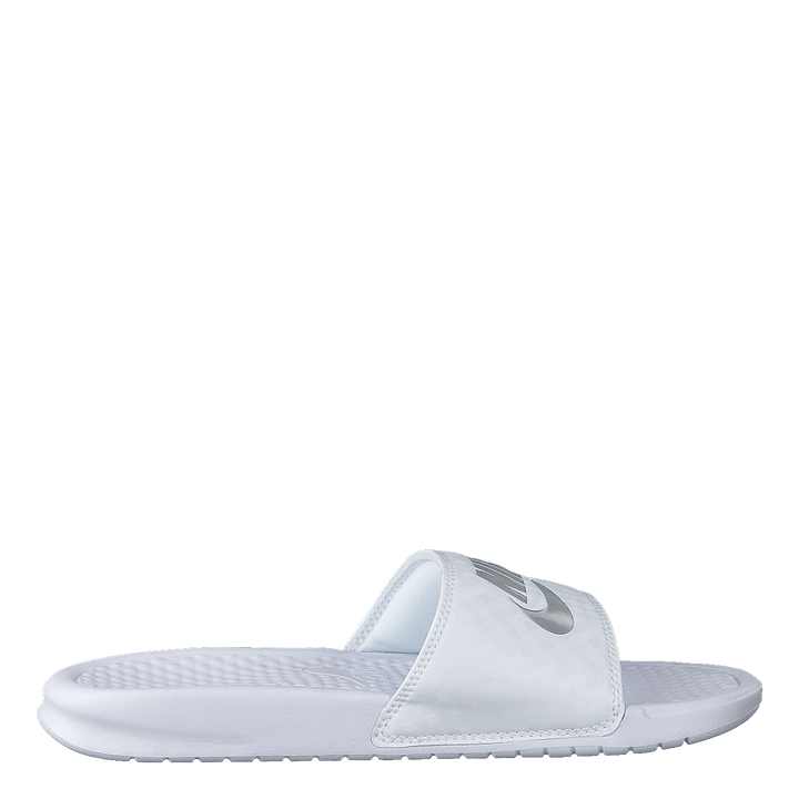 Wmns Benassi Just Do It White/metallic Silver