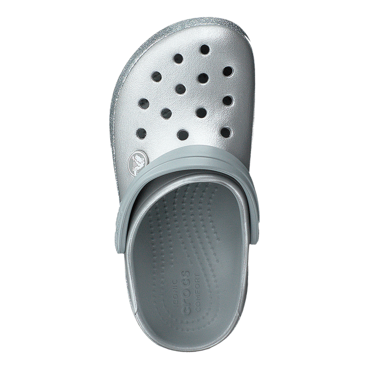 Crocband Glitter Clog K Silver