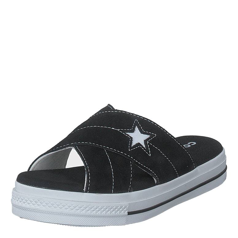 One Star Sandal Black/black/white