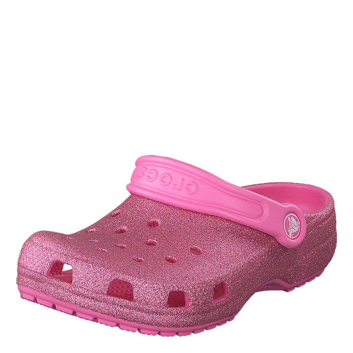 Classic Glitter Clog Kids Pink Lemonade