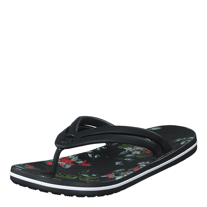 Crocband Botanical Print Flp W Black/tropical