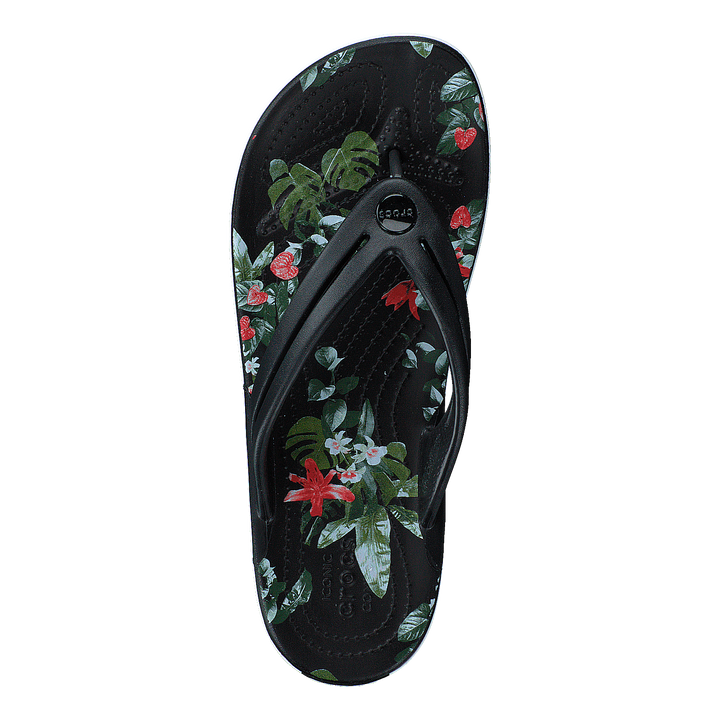 Crocband Botanical Print Flp W Black/tropical