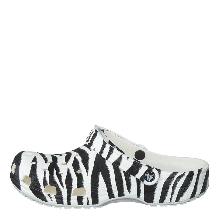 Classic Animal Print Clog White/zebra Print